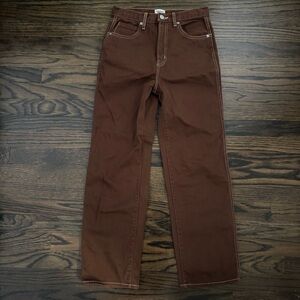 Aritzia Sunday Best Jupiter brown high waisted jeans sz 4